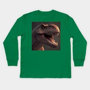 Dino illustration Kids Long Sleeve T-Shirt